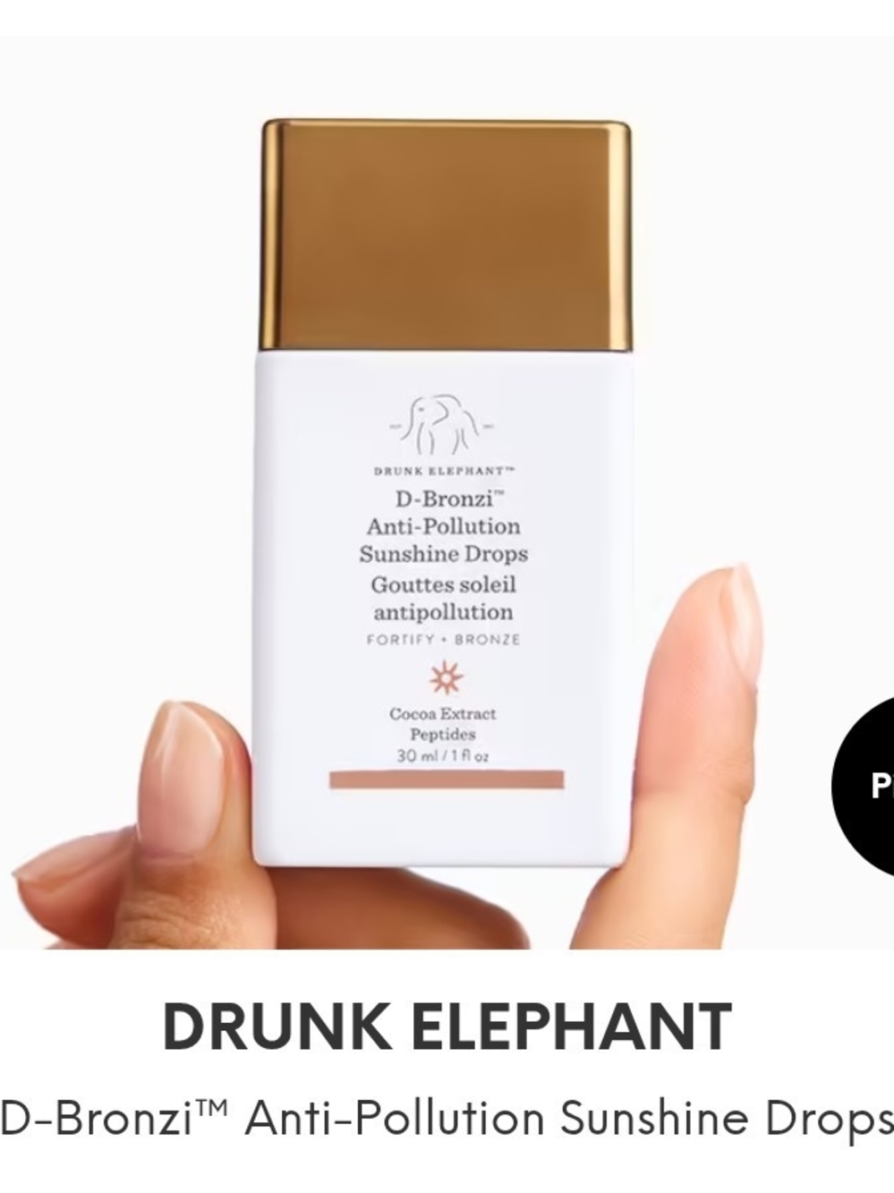 Drunk Elephant D-Bronzi Anti-Pollution Sunshine Drops - Bronze Tint
